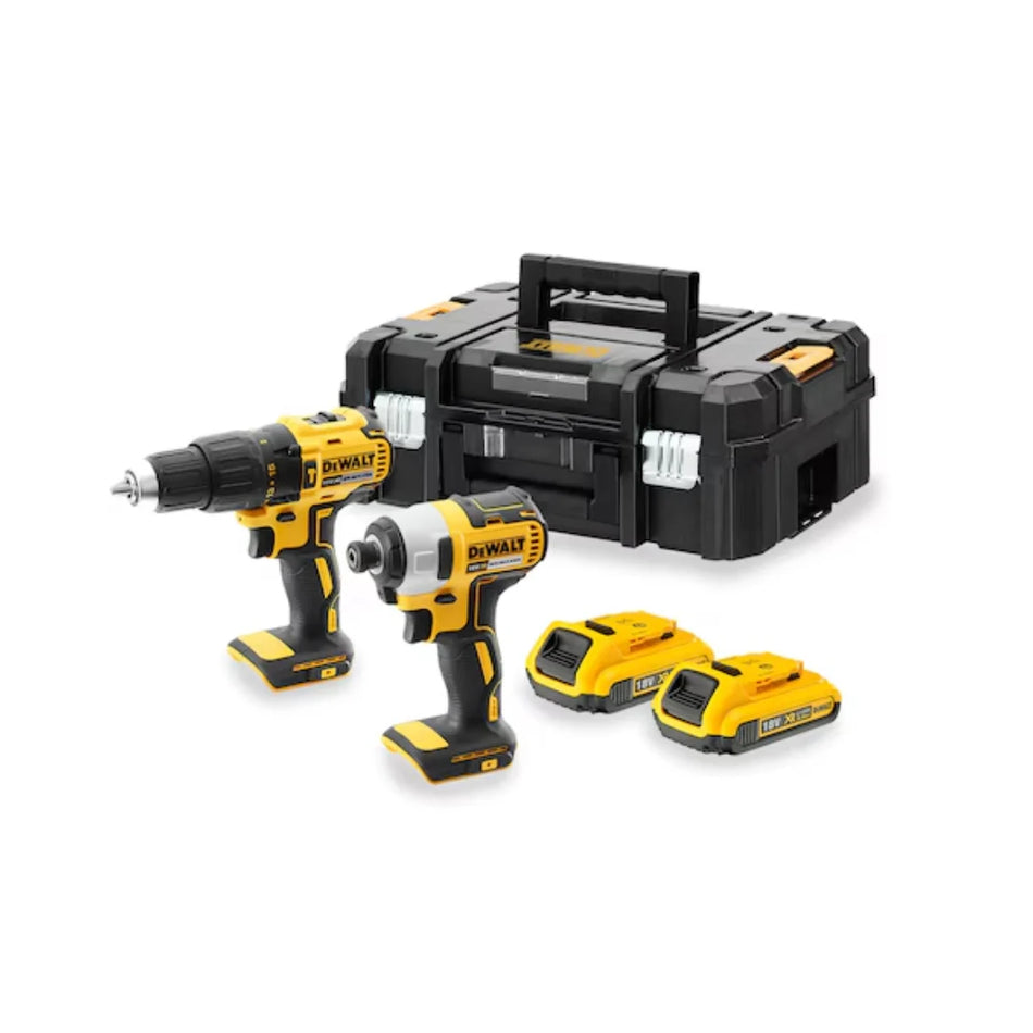Dewalt | Hammer Drill & Driver Combo Kit  + 2 x 2.0Ah Battery + Charger (DCD778 + DCF787)