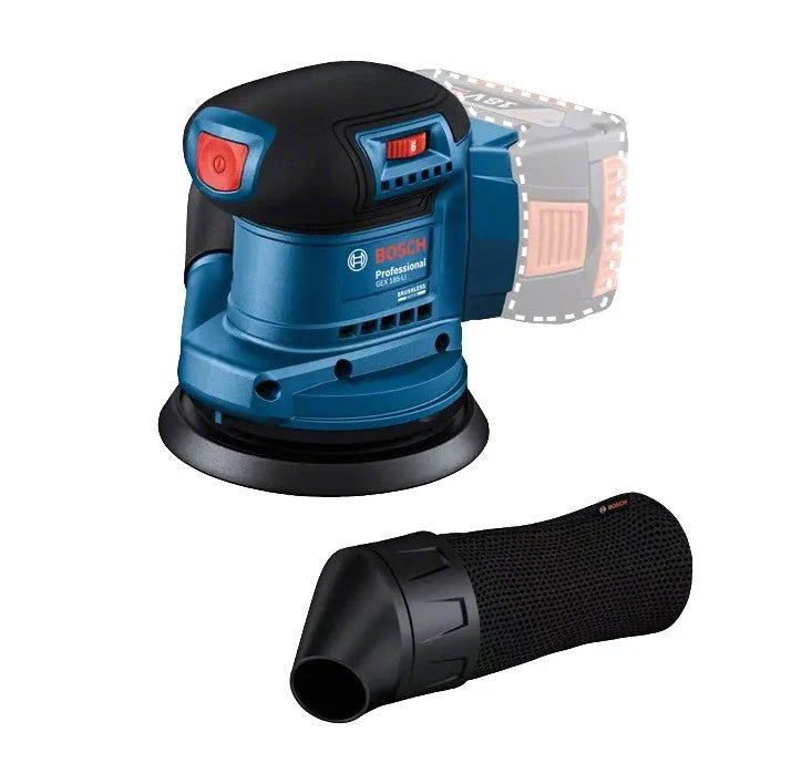 Bosch Professional | Cordless Random Orbital Sander GEX 185-LI 125mm (Battery Excluded)