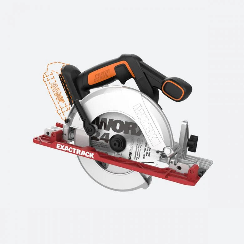 WORX  | Circular Saw ExactTrack 20V 165mm (Battery Excluded)